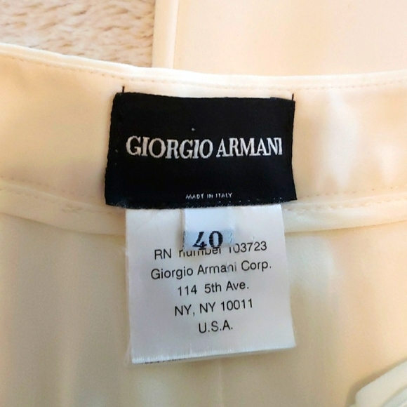 Giorgio Armani Black Label Ivory White Womens Trousers - Picture 2 of 16